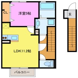 アルバグランデ西条A棟の物件間取画像